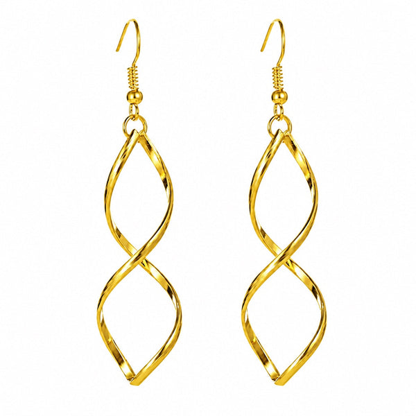 Handmade Spiral Dangle Earrings — image 1