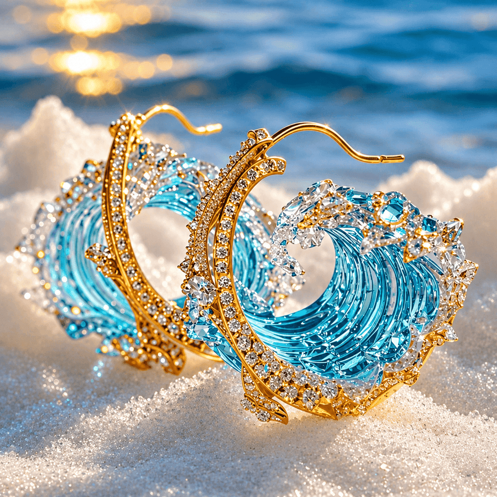 Ocean's Oath Gold Earrings — image 1