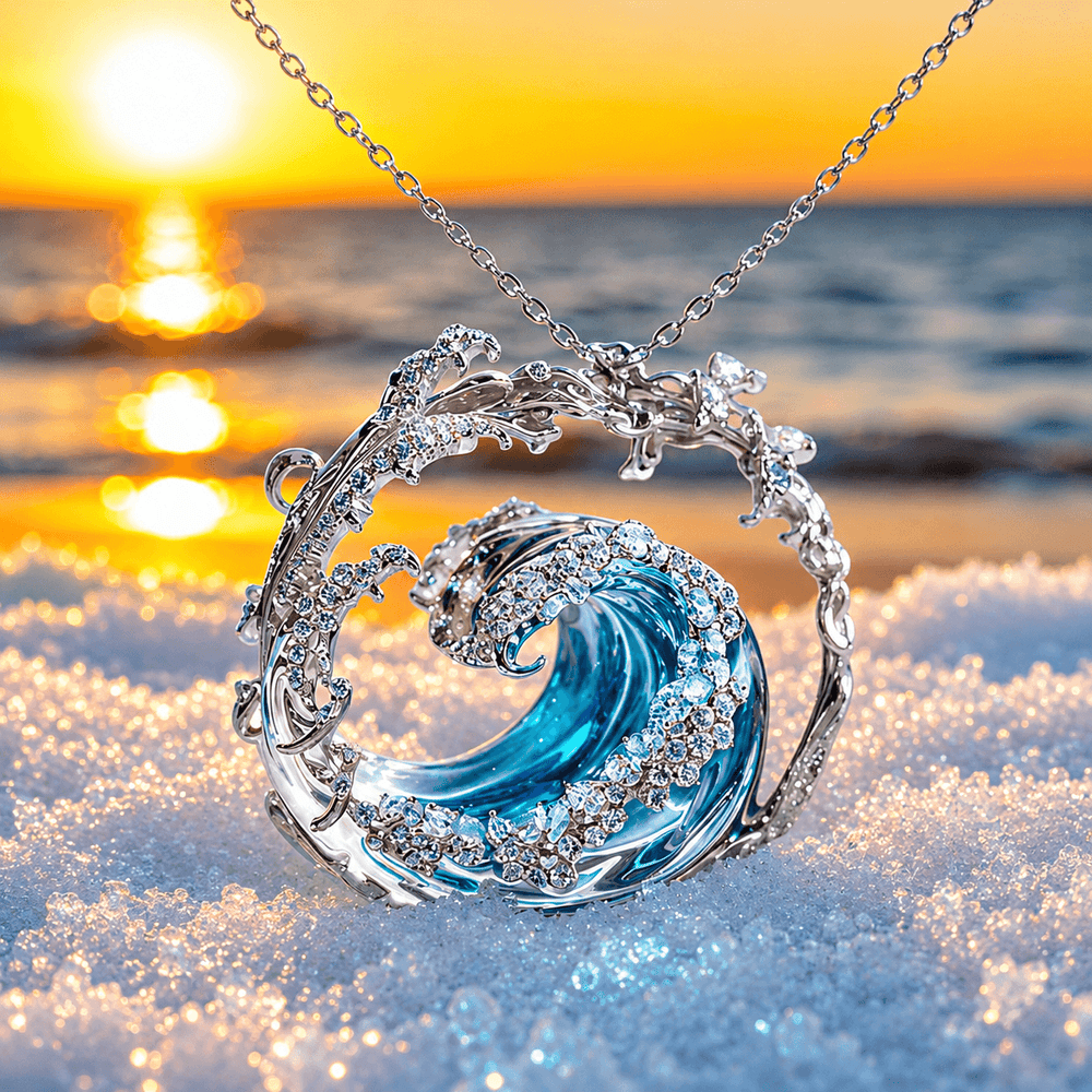 Ocean's Oath White Gold Necklace — image 1