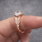 Exotic Floral Crown Zirconia Ring