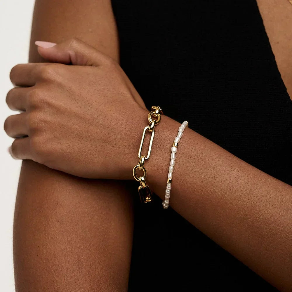 Link T-Bar White Gold Bracelet — image 3