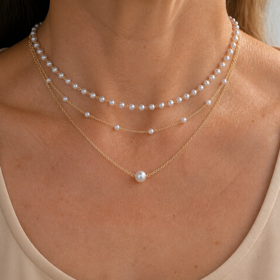 Minimal Layered Gold Necklace — image 1