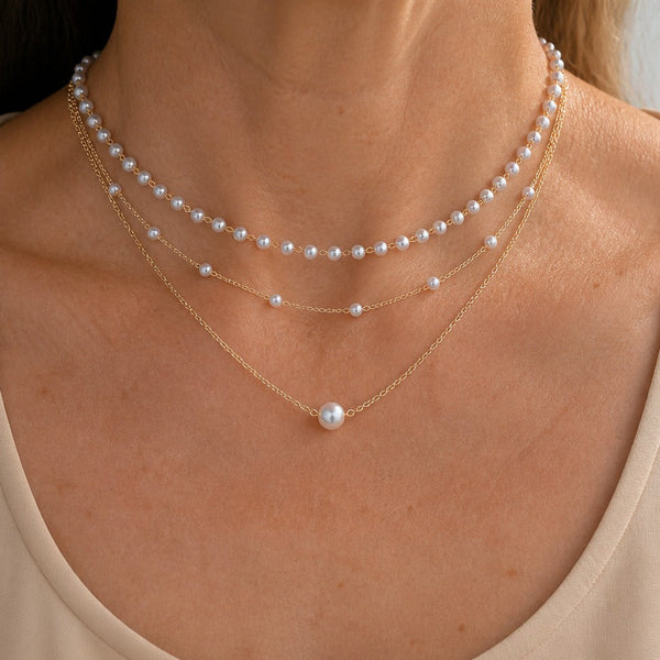 Minimal Layered Gold Necklace — image 1