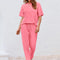 Osonn Women's Two Piece Lounge Sets Spring Summer Jogger Pants Vacation Outfits Travel Airplane Matching Clothes