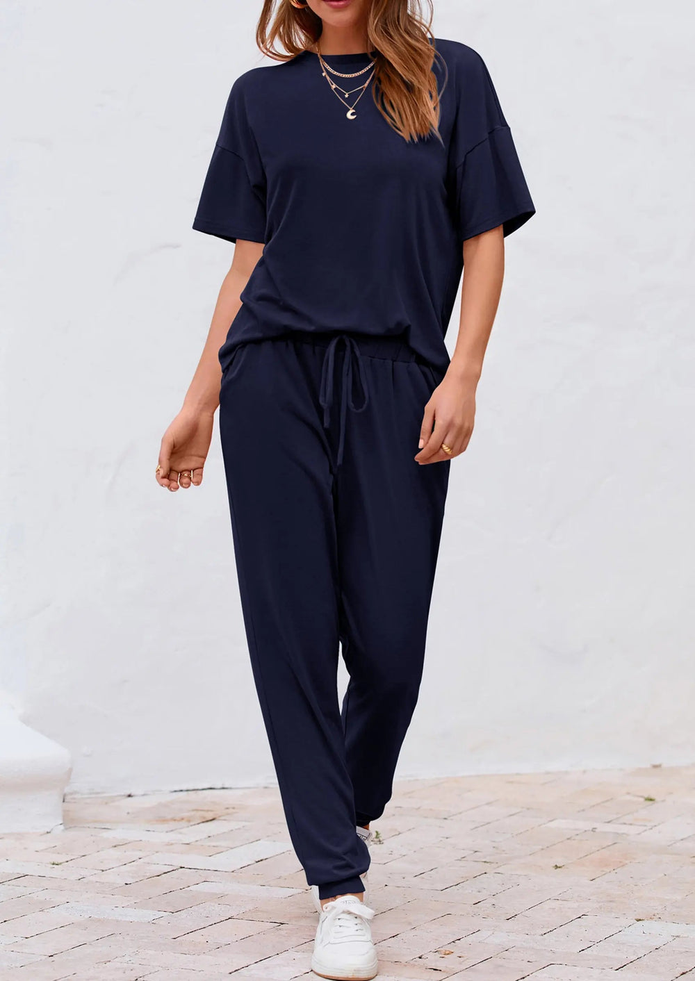 Osonn Women's Two Piece Lounge Sets Spring Summer Jogger Pants Vacation Outfits Travel Airplane Matching Clothes