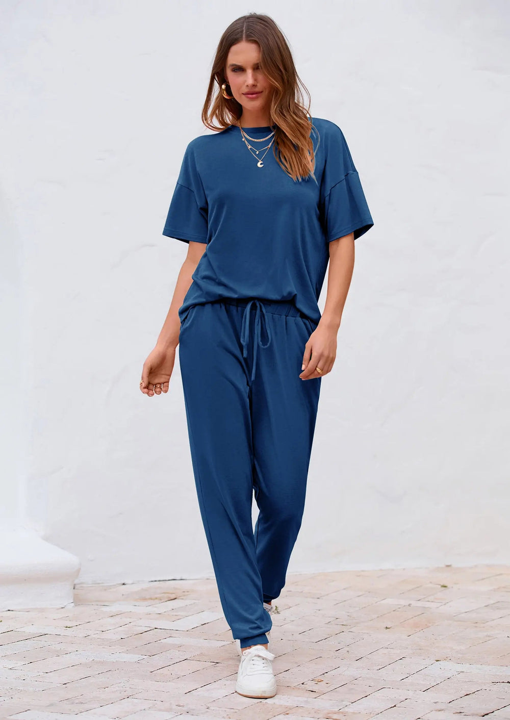 Osonn Women's Two Piece Lounge Sets Spring Summer Jogger Pants Vacation Outfits Travel Airplane Matching Clothes