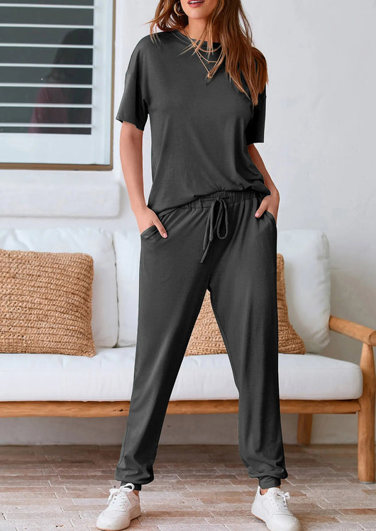 Osonn Women's Two Piece Lounge Sets Spring Summer Jogger Pants Vacation Outfits Travel Airplane Matching Clothes