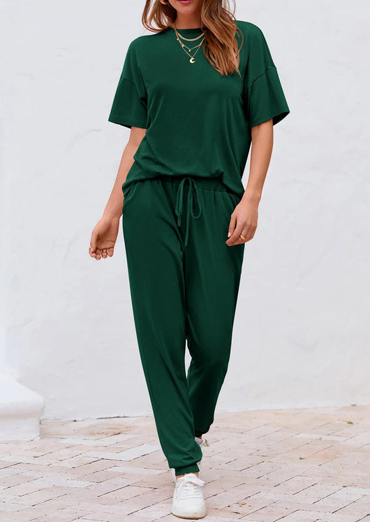 Osonn Women's Two Piece Lounge Sets Spring Summer Jogger Pants Vacation Outfits Travel Airplane Matching Clothes