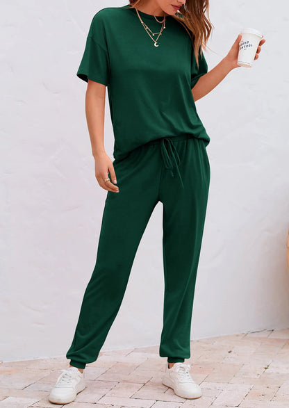 Osonn Women's Two Piece Lounge Sets Spring Summer Jogger Pants Vacation Outfits Travel Airplane Matching Clothes