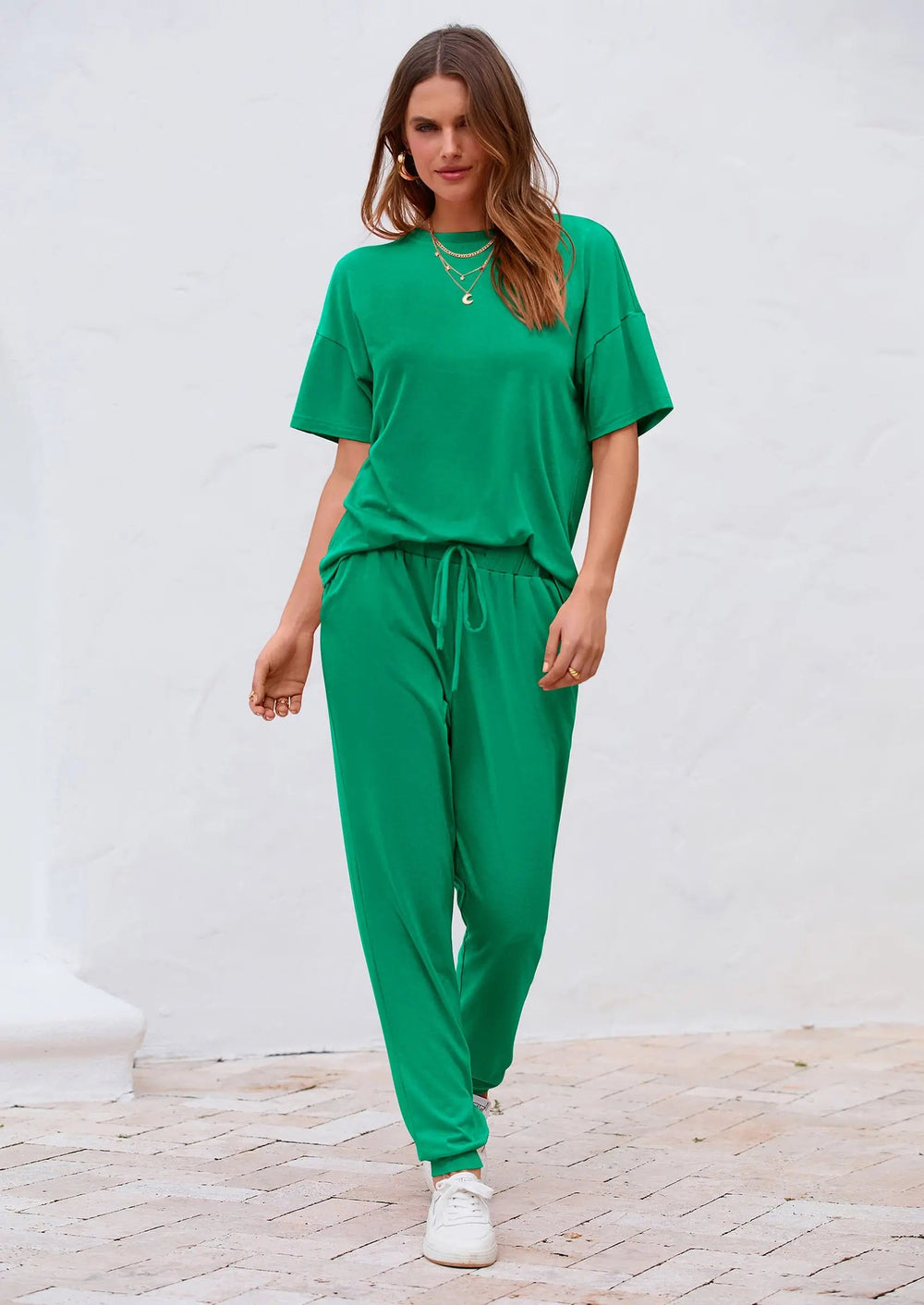 Osonn Women's Two Piece Lounge Sets Spring Summer Jogger Pants Vacation Outfits Travel Airplane Matching Clothes