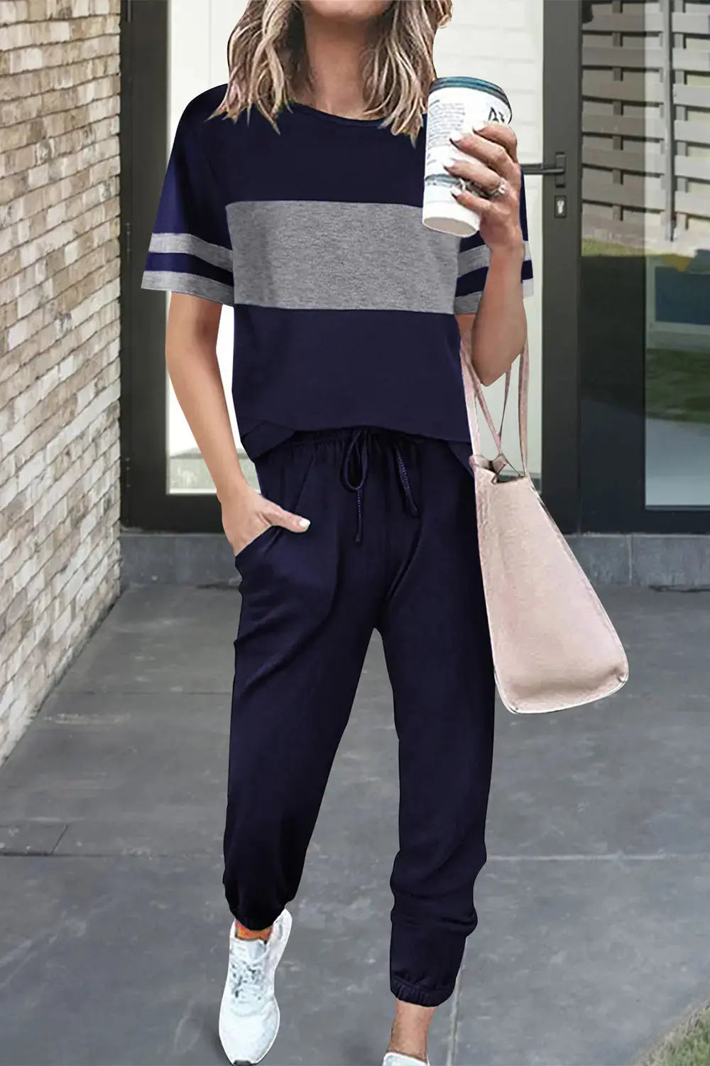 Osonn Women's Two Piece Lounge Sets Spring Summer Jogger Pants Vacation Outfits Travel Airplane Matching Clothes