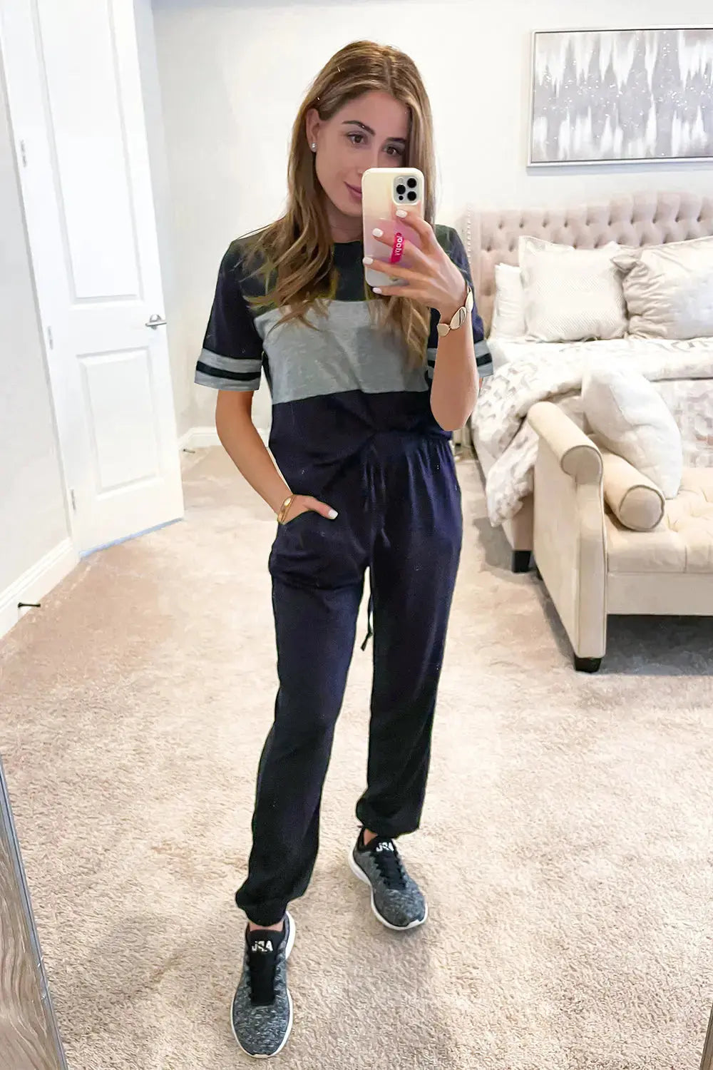 Osonn Women's Two Piece Lounge Sets Spring Summer Jogger Pants Vacation Outfits Travel Airplane Matching Clothes