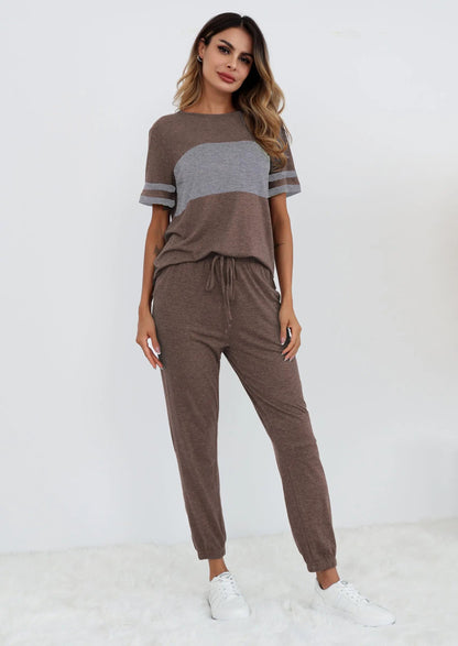Osonn Women's Two Piece Lounge Sets Spring Summer Jogger Pants Vacation Outfits Travel Airplane Matching Clothes