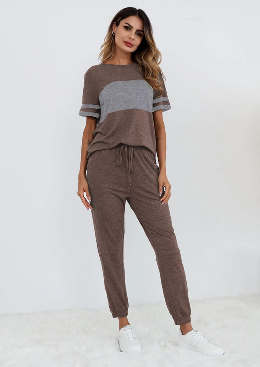 Osonn Women's Two Piece Lounge Sets Spring Summer Jogger Pants Vacation Outfits Travel Airplane Matching Clothes