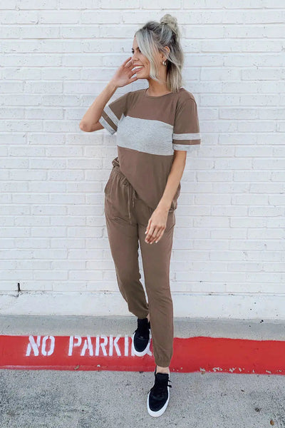 Osonn Women's Two Piece Lounge Sets Spring Summer Jogger Pants Vacation Outfits Travel Airplane Matching Clothes