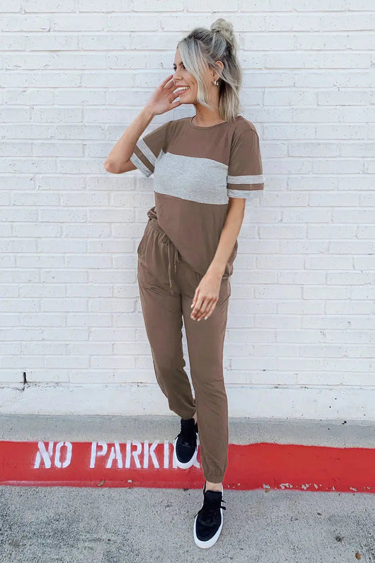 Osonn Women's Two Piece Lounge Sets Spring Summer Jogger Pants Vacation Outfits Travel Airplane Matching Clothes
