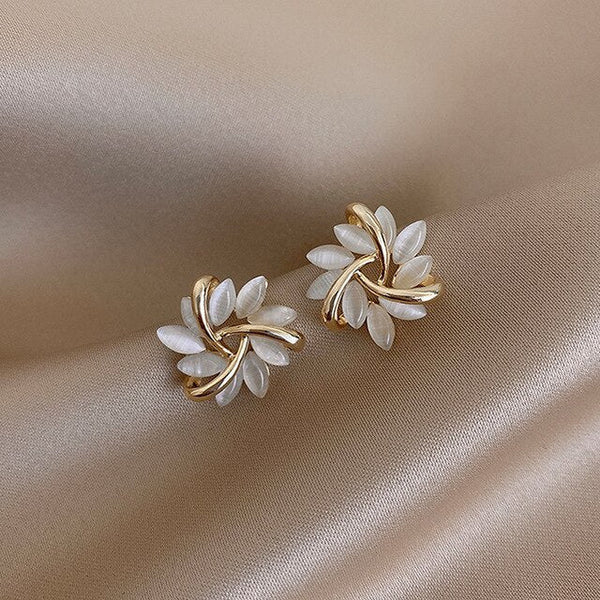 Sonja Luxe White Opal Earrings — image 1