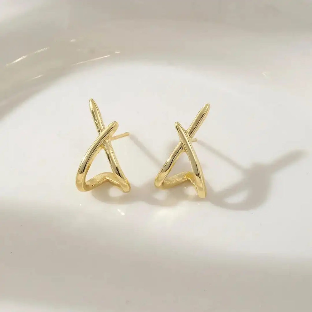 Timeless Gold Cross Earrings — image 3