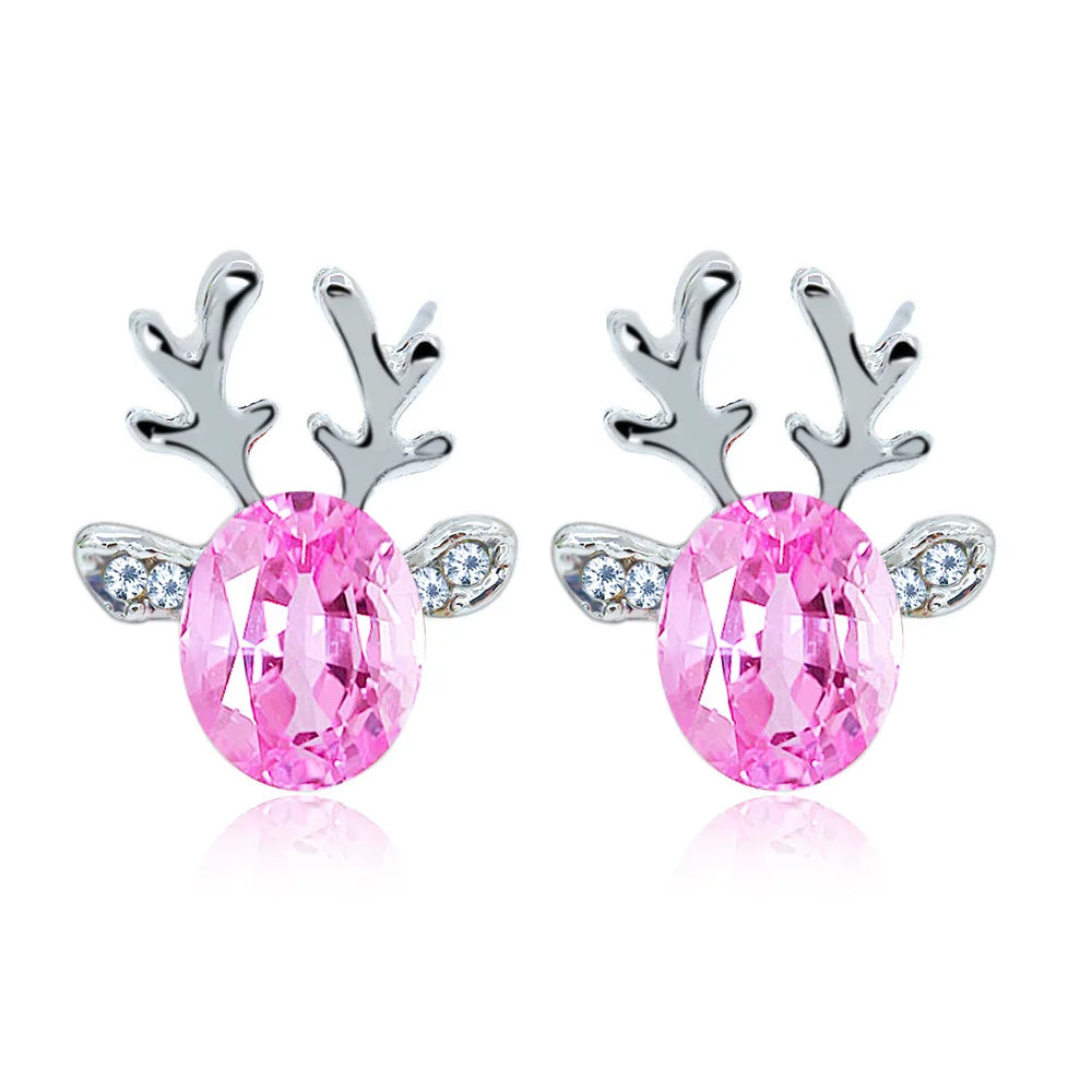 Reindeer Crystal Stud Earrings — image 7