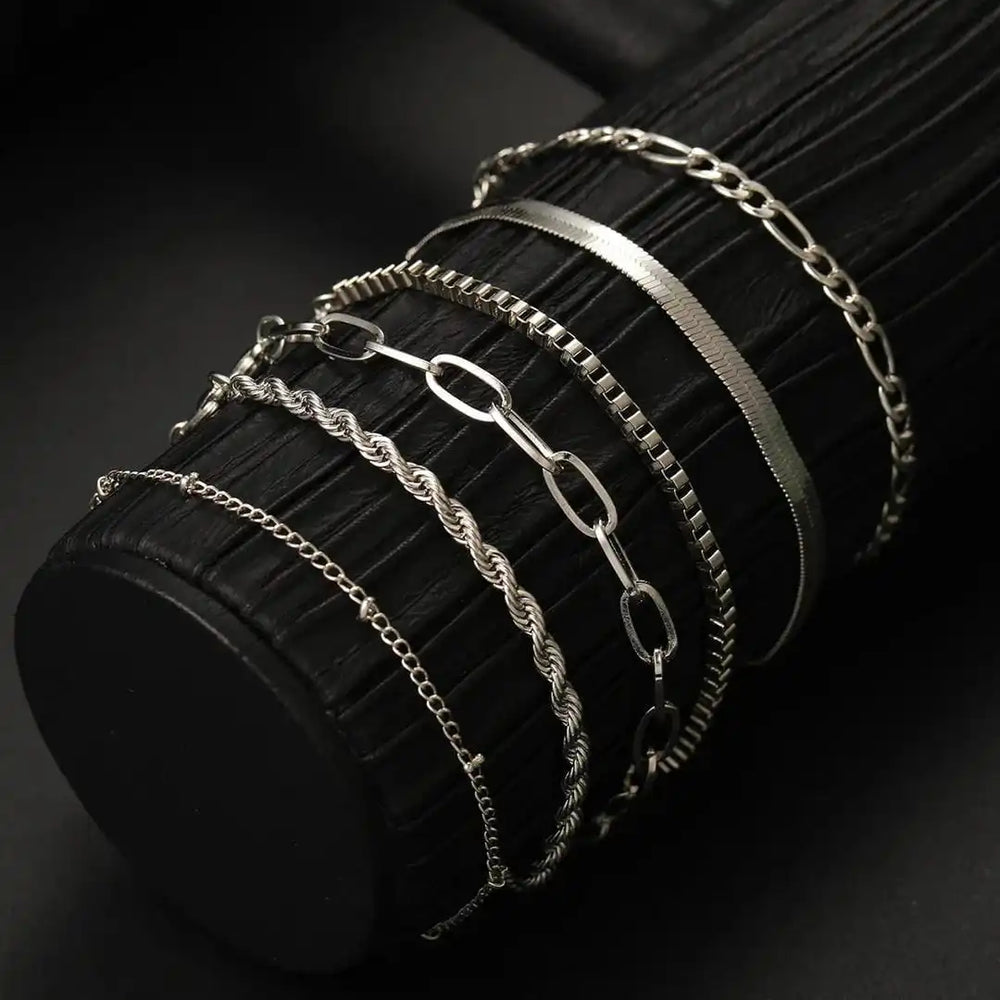 Boho Retro Cuban Bracelet Set — image 5