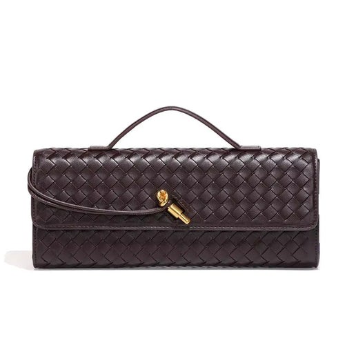 Violetta woven-clutch