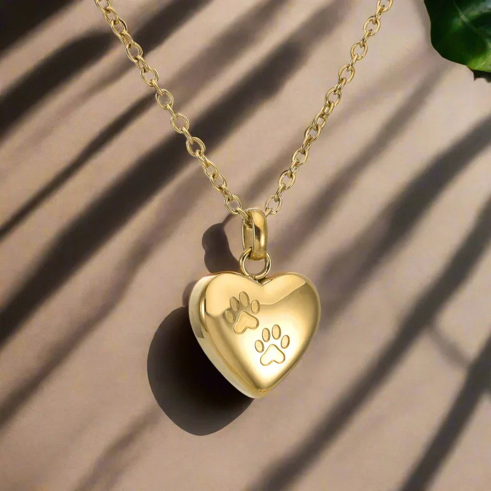 Paw Heart Urn Necklace — image 2
