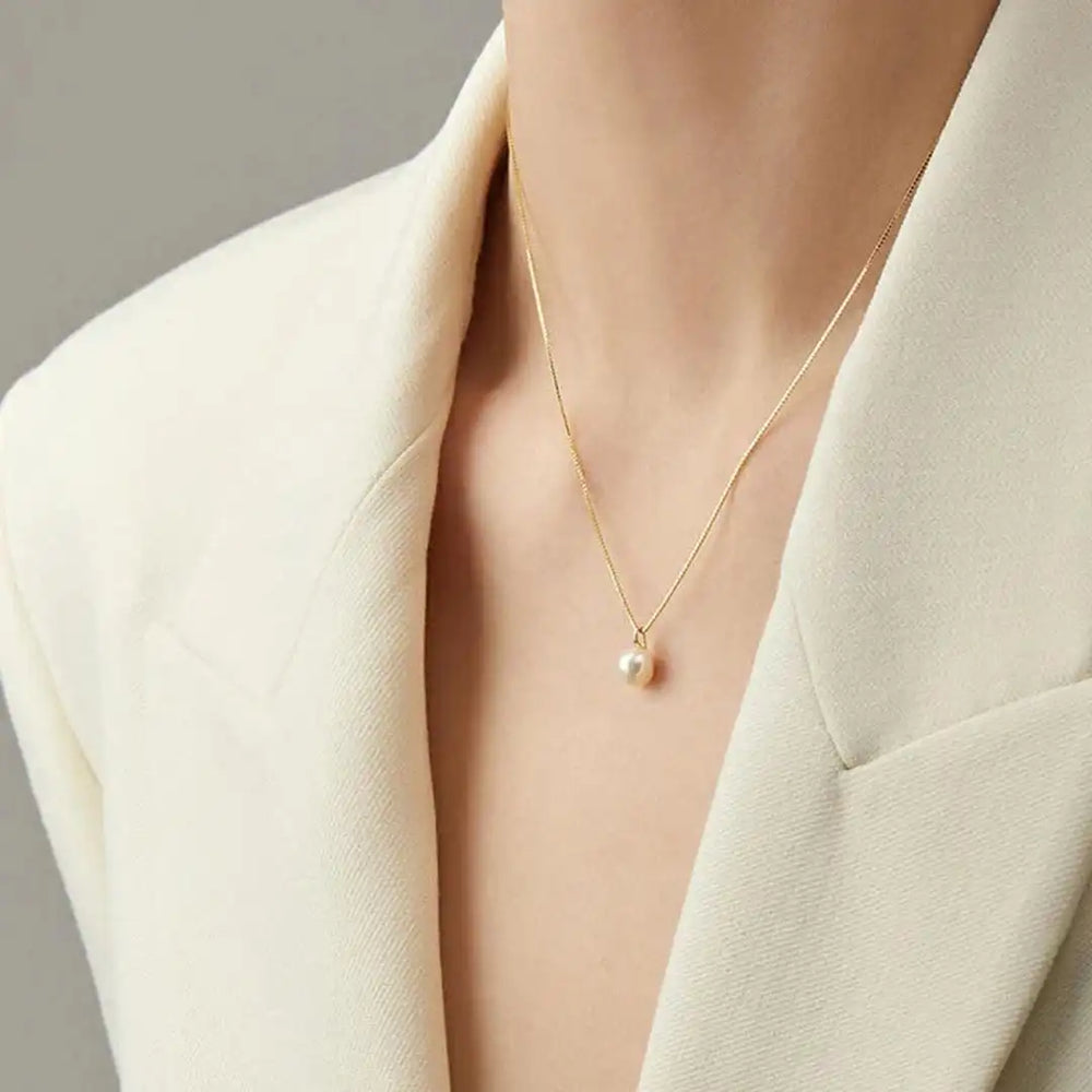 Timeless Pearl Pendant Necklace — image 3
