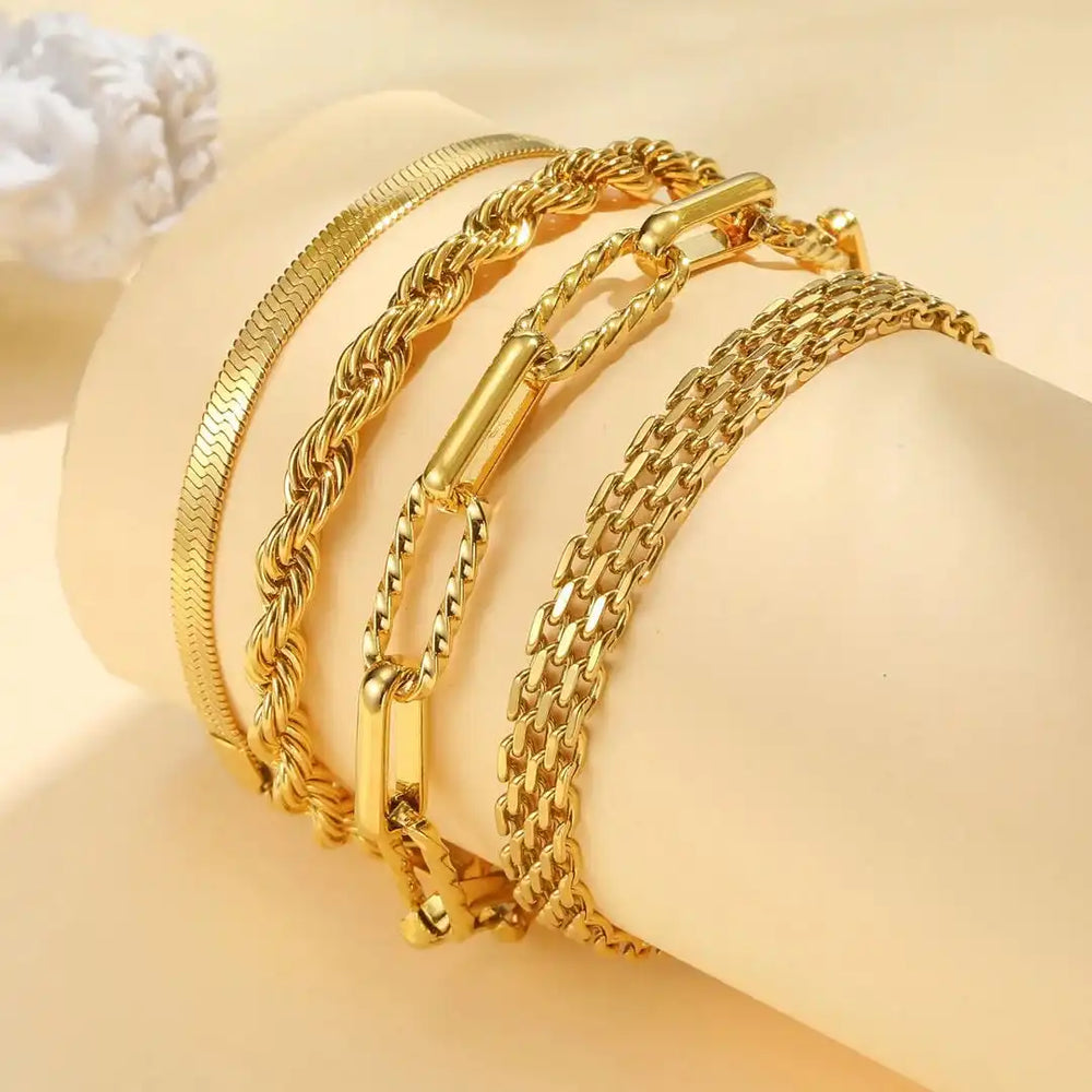 Stackable Bracelet Golden Pearl Set — image 5