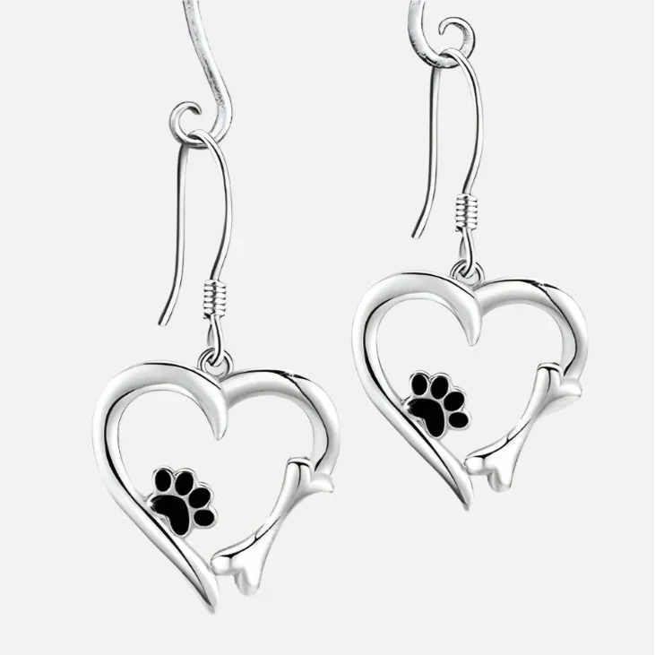 Luxe Paw Heart Earrings — image 1
