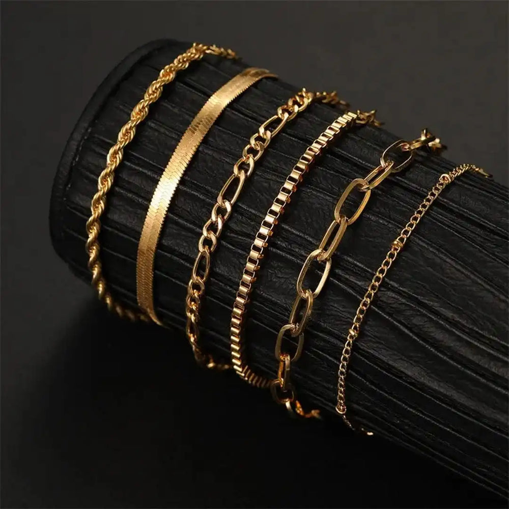 Boho Retro Cuban Bracelet Set — image 3