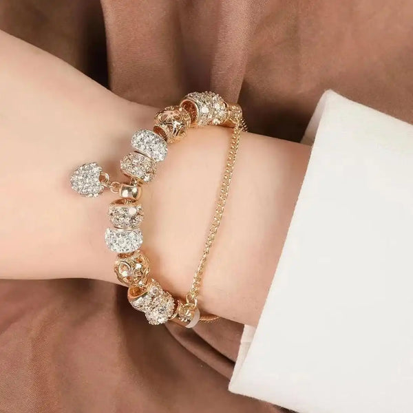 Chunky Gold Heart Bracelet — image 1