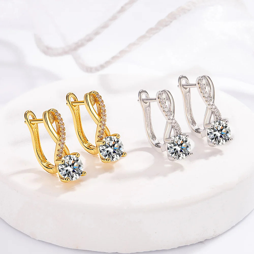 Solitaire Twisted Pearl Earrings — image 3