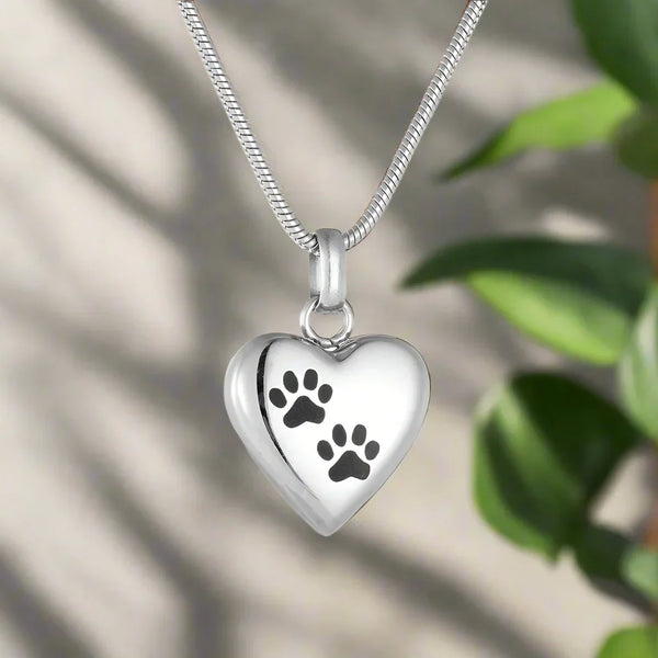 Paw Heart Urn Necklace — image 1