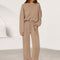 Osonn 2 Piece Sets For Women Fall Trendy Long Sleeve Sweatshirt Wide Leg Pants Loungewear Set Matching Sweatsuit