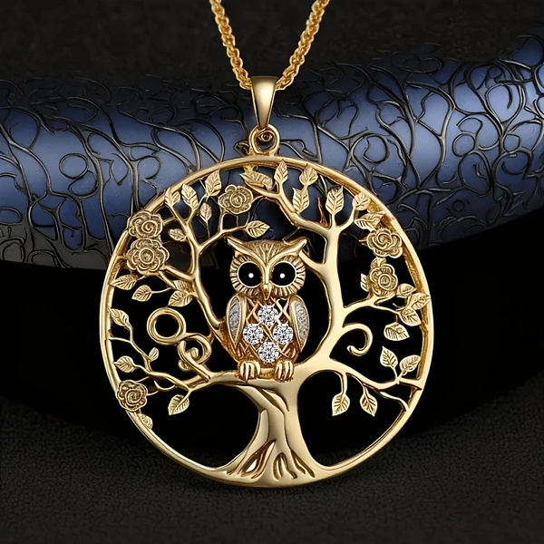 Luxe Owl Tree Necklace — image 1