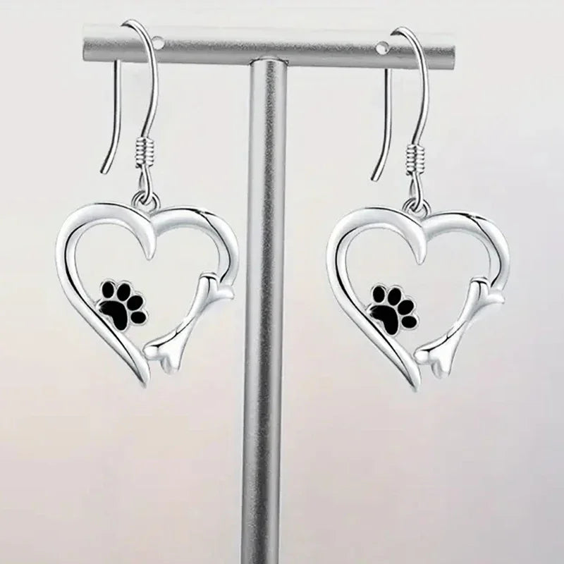 Luxe Paw Heart Earrings — image 3