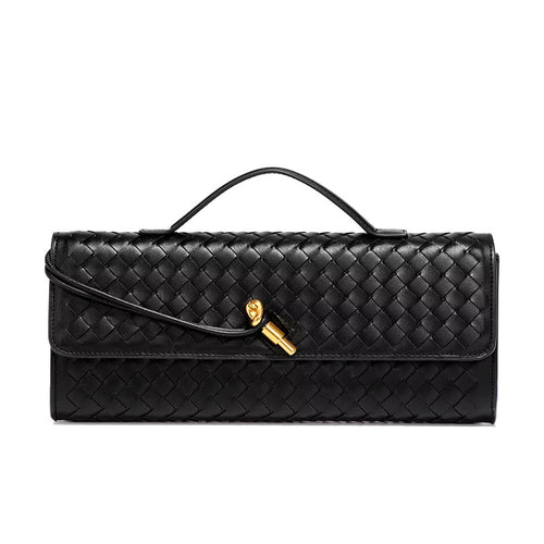 Violetta woven-clutch