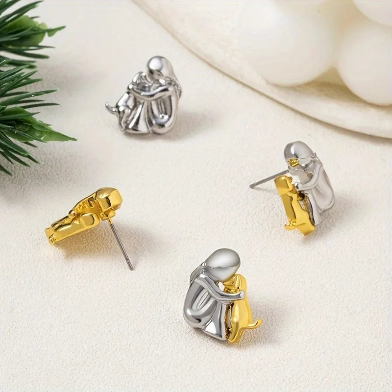 Two-Tone Hug Earrings — image 3