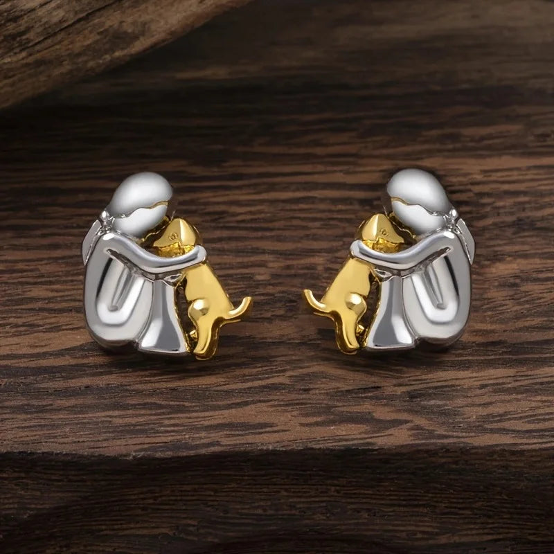 Two-Tone Hug Earrings — image 1