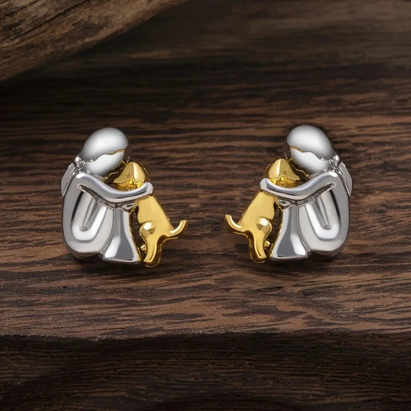 Two-Tone Hug Earrings — image 1