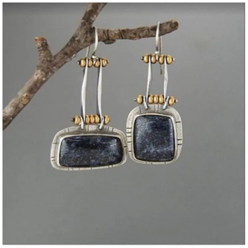 Black Turquoise Drop Earring — image 1