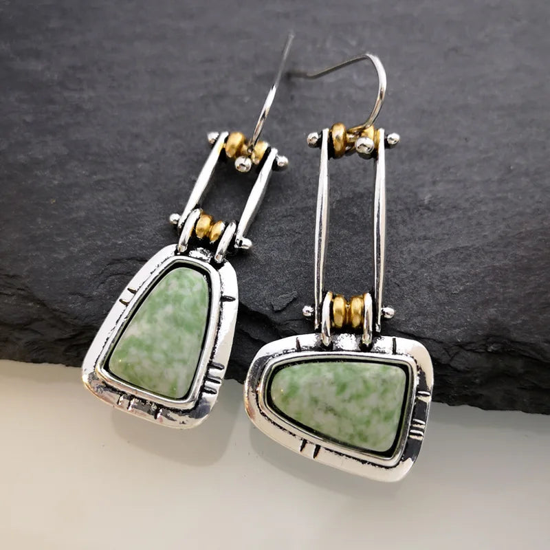 Green Jade Drop Earrings — image 1