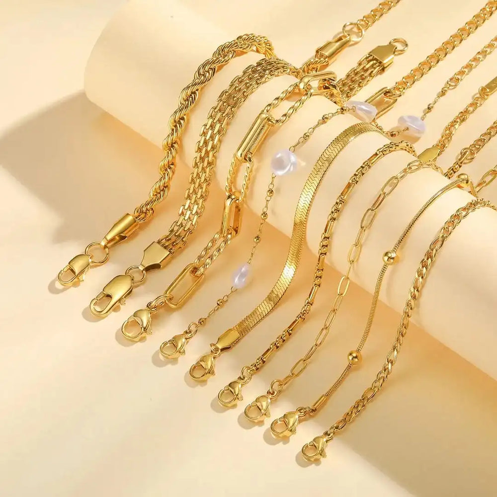 Stackable Bracelet Golden Pearl Set — image 4