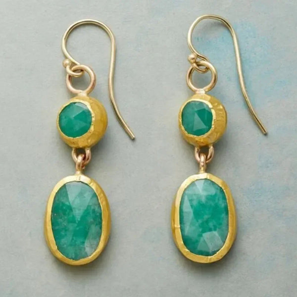 Radiant Turquoise Drop Earrings — image 1