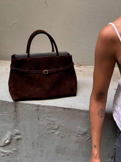 Bolsa de camurça de comelia
