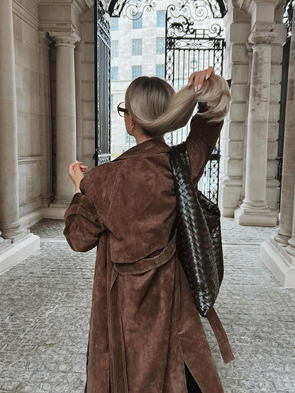 Evalyn Suede Trench -takki