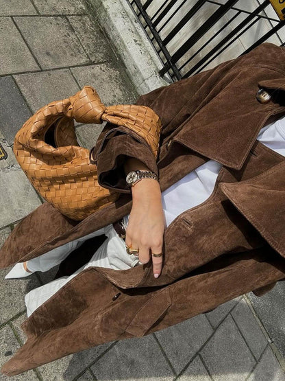 Evalyn Suede Trench -takki