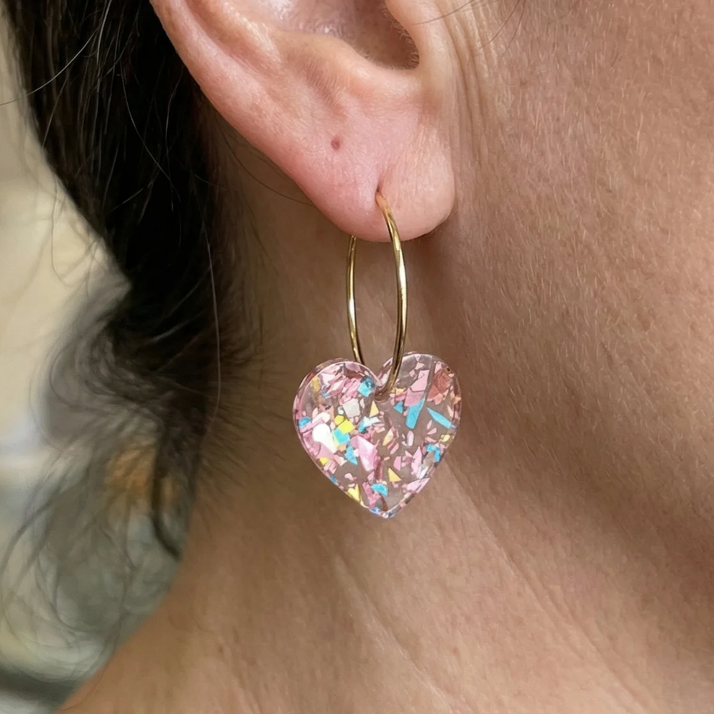 Sugarplum Heart Drop Earrings — image 2