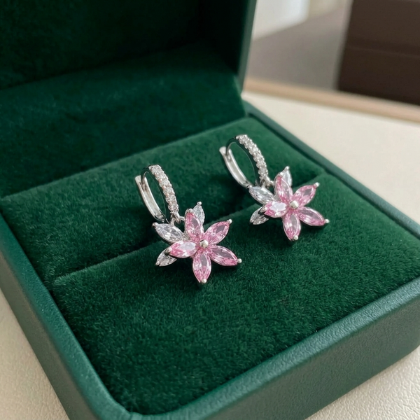 Thalia Pink Petalburst Earrings — image 1