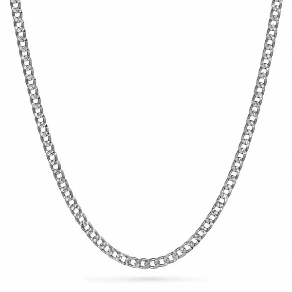 Flat Link White Gold Chain Necklace — image 1